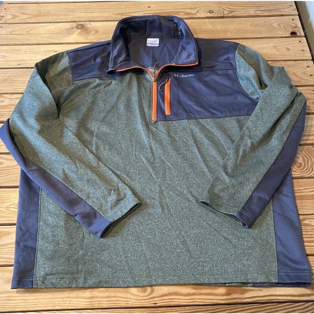 Columbia 1/2 Zip Pullover Jacket Size 2XL Men’s Green